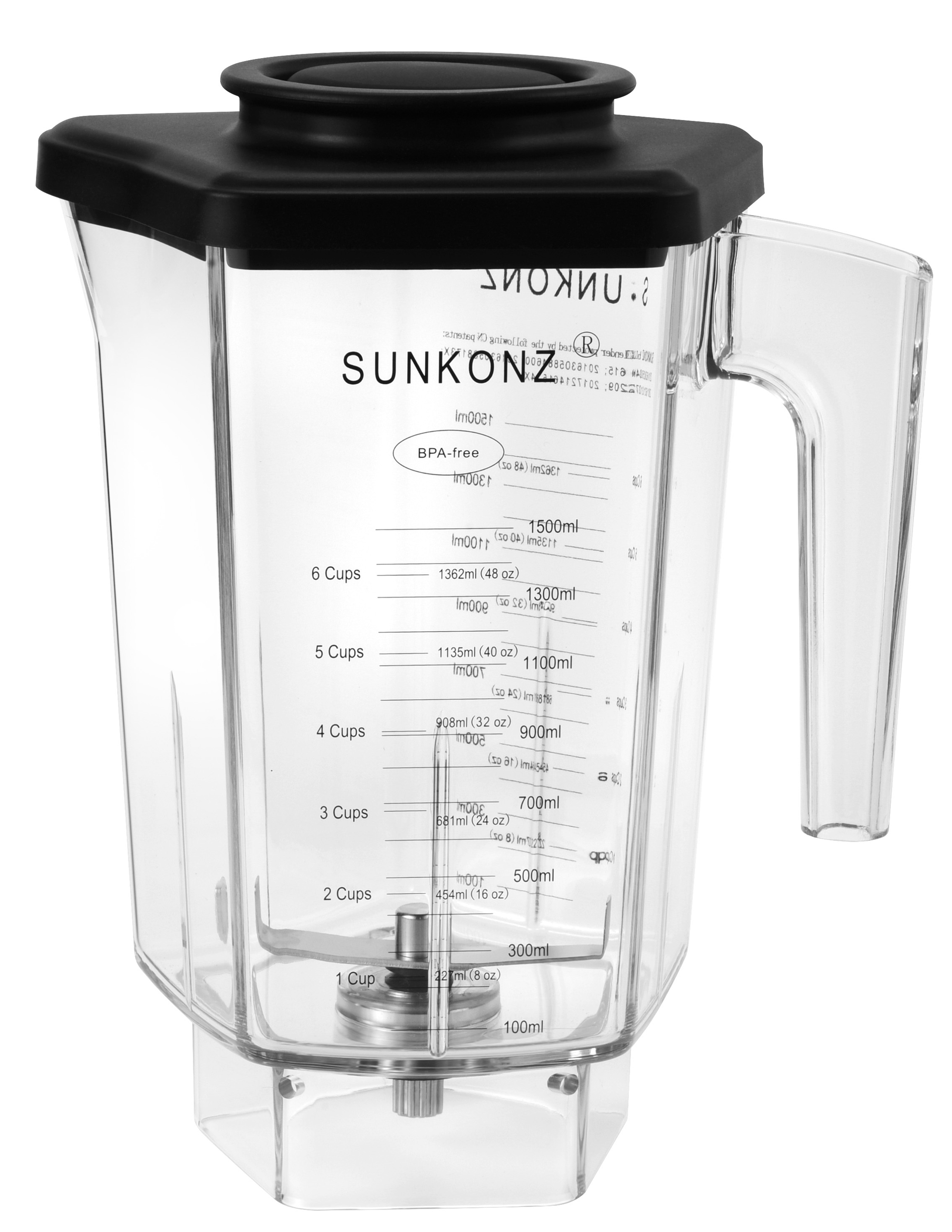 Narrow Blade Spouted Mixing Cup with Pressure Relief Lid